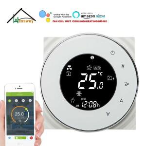 HESSWAY 4p & 2p 냉각 및 난방 RS485 MODBUS 온도 조절기 WIFI, google home alexa smart 지원
