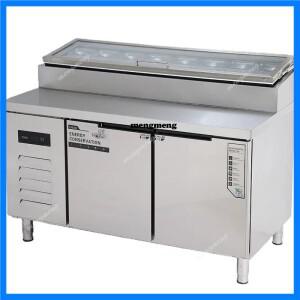 상업용 다기능 샐러드 바 카운터 신선 보관 작업대 슬롯형 냉장 야채 과일