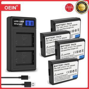 디지털 카메라 배터리 캐논 EOS 1100D Rebel T3 T5 T6 KISS X50 LP-E10 LP 4 개