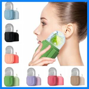 실리콘 얼굴 냉찜질 롤러, 피부 관리 도구, 얼굴 리프팅 및 윤곽 강화 마사지기, 재사용 가능한 아이스 큐