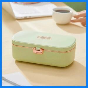 220V 36W 900ml 휴대용 전기 도시락 상자 물 무료 난방 스테인레스 스틸 음식 따뜻하게 분리형 라이너 열