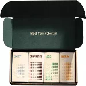테제 더 스타터 키트 - 명확성 논리성 자신감 및 에너지가 포함된 누트로픽 인지 보충제 정신 집중력 자연