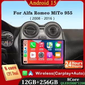 자동차 DVD 라디오 스테레오 멀티미디어 비디오 플레이어 GPS 네비게이션 알파 로메오 미토 955 2008 2016