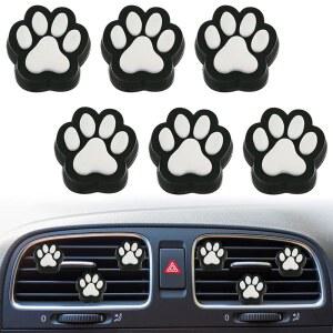6개의 강아지 발 공기 배출구 액세서리 청정기 인테리어 프린트 자동차 귀여운 장식 클립 여성 고양이 남성용