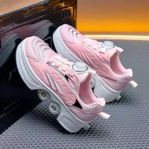 새로운 캔버스 롤러 스케이트 스포츠 애호가를 위한 네 바퀴 접이식 디자인 선물로 최고의 선택