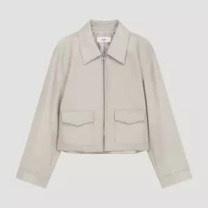 백화점 리스트 아웃 포켓 집업 페이크 레더 점퍼TWWJPP52040