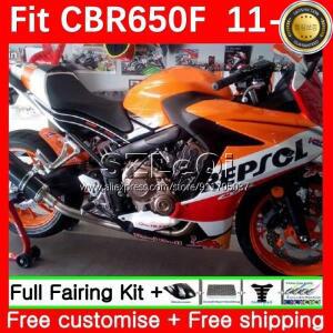 혼다 CBR Repsol 오렌지 650F F 11 12 13 14 41No.23 2015 페어링 인젝션 및 데칼