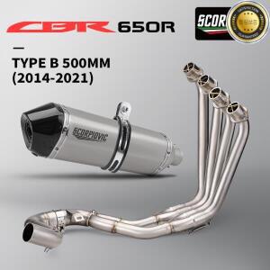 오토바이 배기 슬립 온 프론트 링크 파이프 탈출 모토 전체 시스템 CBR 650R CBR650F 용 이동식 연결