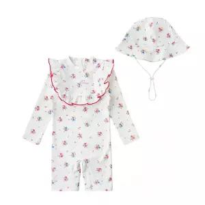 [밍크뮤] 레드다발플라워올인원래쉬가드 3631462102