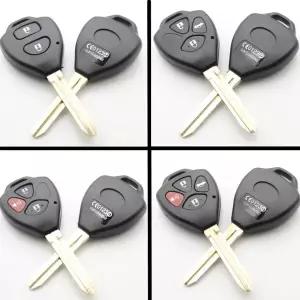 호환  Toyota RAV4 Camry Corolla Reiz Hilux Avensis Fortuner Innova 용 10Pcs OEM 키 케이스 트랜스 폰