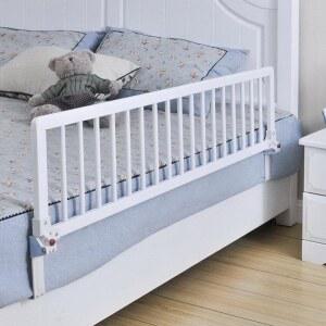 침대 안전가드 접이식 무타공 플로어 울타리 침실 32cm 이동식 화이트 설치 원목 우드