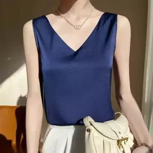 볼사스 여사친 이너 캐주얼 브이넥 끈 상의 쿨링 나시 슈트 조끼 민소매 ADOR1