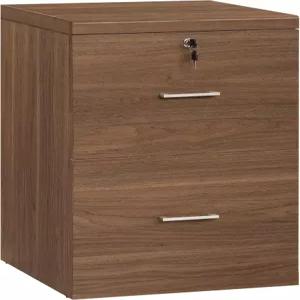 OSP 홈 가구 알파인 2드로어 수직 파일 로크다월 고정 시스템 16.75인치 너비 장엄한 호두 마감