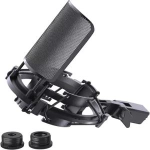 AT2020 마이크 충격 마운트 메탈 팝 필터 오디오 테크니카 맞춤 제작 방진 서스펜션 홀더 클립 AT2020USB+