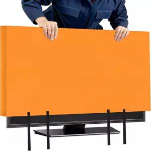 이동용 앵글카이 TV 커버 스트랩이 달린 70~75인치 평면 스크린 교통 보호용 스크래치 방지 커버오렌지