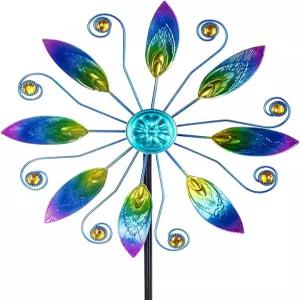 베오스타 메탈 윈드 스피너 야외용 10인치 다이아 야드 및 가든 키네틱 풍차 방수 조형물 파티오 잔디