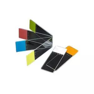 글로브 사이언티픽 1358D72 붕규산 유리 현미경 슬라이드 다이아몬드 흰색 90° 지면 가장자리 너비 25mm x