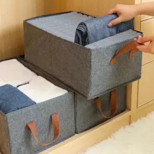리빙박스 페브릭 접이식 옷정리 수납