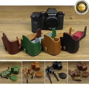 XS20 PU  가죽 하프 케이스 바디 커버 파우치 키트 후지필름 카메라 및 XC 15-45mm F3.5-5.6