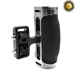 LTY 미니 사이드 핸들 카메라 핸드 그립 콜드 슈 마운트가있는 DSLR 미러리스 비디오 용 안정기 14-20 나사