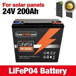 새로운 24v 200Ah Lifepo4 배터리 팩 내장 BMS 리튬 이온 보트 태양계 세금