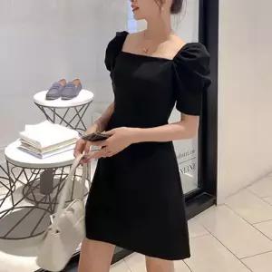 [신상오픈런]스퀘어넥 퍼프반팔 에이라인 슬렌더룩 올검 미니원피스 (30487812)