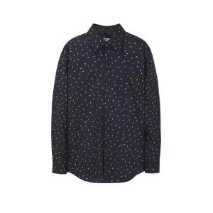 닥스 TEXTA 블랙 레귤러핏 폴카도트 셔츠 DMSH6A106BK WJI399 TVJ635