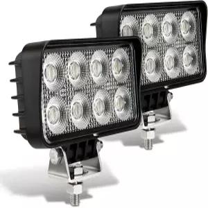 트럭용 LED 트랙터 작업 조명 12V 홍수등 포드 방수 4인치 24W 2700LMS 장비 보트 UTV ATV 2PCS