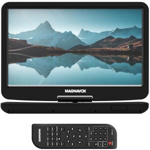 Magnavox MTFT754 휴대용 11.6인치 TFT 회전 화면 DVD / CD 플레이어 (블랙) | 충전식 배터리 디자인 도로 여행에 적합 헤드폰