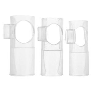 초보자를 위한 BESPORTBLE 3PCS 플루트 송풍 보조 노즐 마우스피스 커버 연습을 투명 윈드 디렉터 강화된 제어 및 멤브레인 내구성