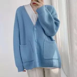 오버핏가디건 가디건 할머니가디건 배색가디건 니트볼레로 6컬러