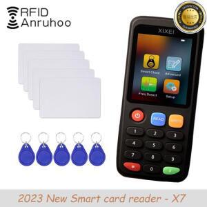 새로운 Rfid 스마트 카드 리더 X7 125khz 배지 복사기 13.56mhz Nfc 디코더 Ic Id 칩 태그 복제 Ntag213 21