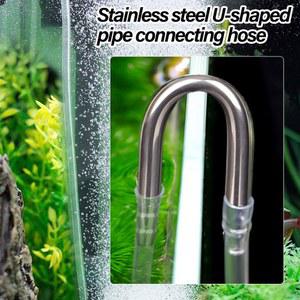 수족관 스테인레스 스틸 U자형 커넥터 산소 액세서리 에어 펌프 시스템 튜브 어항 CO2