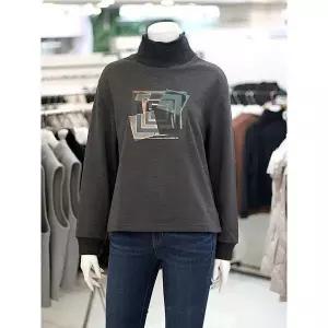 [하프클럽/] 세이브존03 니트 시보리 배색 기모 터틀넥 티셔츠 AGP244SNT438A