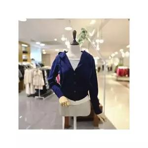 [멜로디가든] M26S2K122 스트배색후드단추니트_P415901040