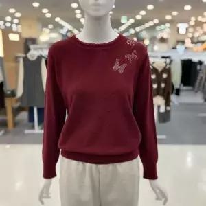 [SOUP] sh06 버터플라이 비즈 포인트 긴팔 니트 ABALKT2_P410754865