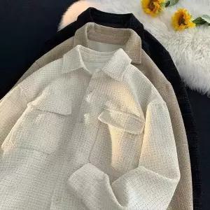 남친 봄 빈티지 가을 재킷 체크 칼라 하프코트 코트 admr3