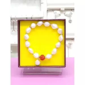 [하프클럽/ 주얼리] 세이브존05 천연진주 스왈볼 팔지(레드볼)02 RDA23050292