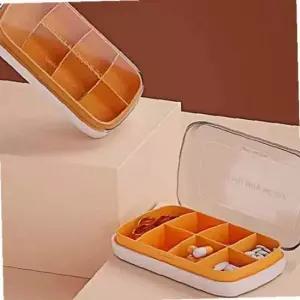 케이스 오렌지 보관함 휴대용 알약 알약케이스 보관함