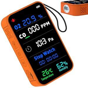 CO, 일산화탄소, O2, 온도, 습도가 포함된 에어에너지 7-in-1 휴대용 산소 감지기