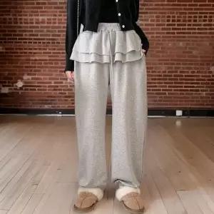 프릴팬츠 캉캉치마바지 허리끈 발레코어 믹스매치 츄리링 (30848441)