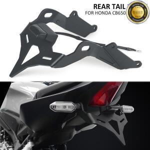 오토바이 후방카메라 쇼트 테일 주식 깔끔한 번호판 거치대 스톡 브래킷 LED 조명 혼다 CB 650 R 2024-UP