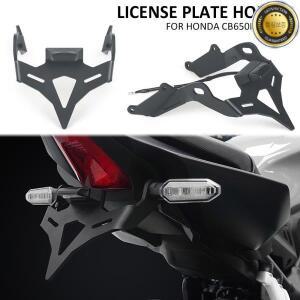 혼다 CB 650 R 2024-UP용 오토바이 리어 숏 테일 스톡 깔끔한 번호판 홀더 브래킷 LED 라이트