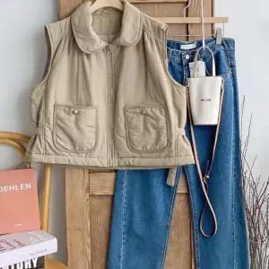 [신상오픈런]여성용 겨울 캐주얼 라운드 카라 더블 포켓 조끼 (41928361)