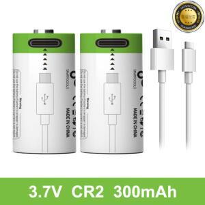 충전식 리튬 이온 배터리 디지털 카메라 GPS 보안 의료 장비 특수 및 케이블 3.7V CR2 300mah 신제품
