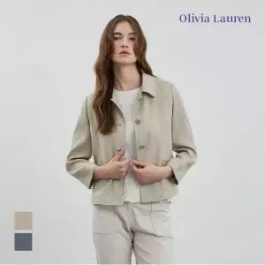 린넨 블렌드 크롭 자켓_VOCFU4M3231