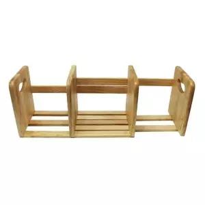 [하프클럽/셀러허브]슬라이드형 원목책꽂이 책상정리 수납장 수납책꽂이