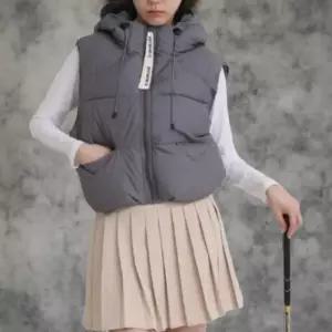 [다잇템]여성 경량 집업 후디 패딩 퀼트 베스트 (41114359A)