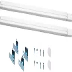 상단 및 하단 도어 사이드라이트용 카스텔라노스 플랫 새시 로드 2개 흰색(18인치~28인치)