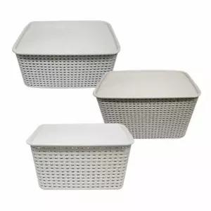 뚜껑 YLB499U4 바구니 수납 정리함 사각 바스켓 박스 중 임의상품